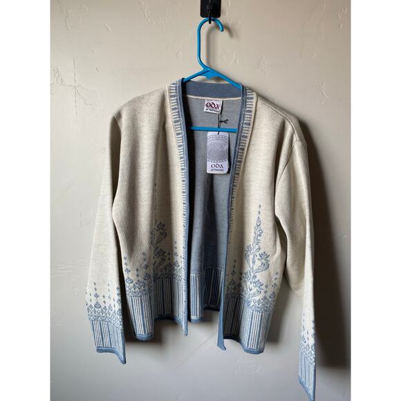 NWT Oda of Norway Woolmark Pure New Wool Open Cardigan- Size Medium - Picture 9 of 16